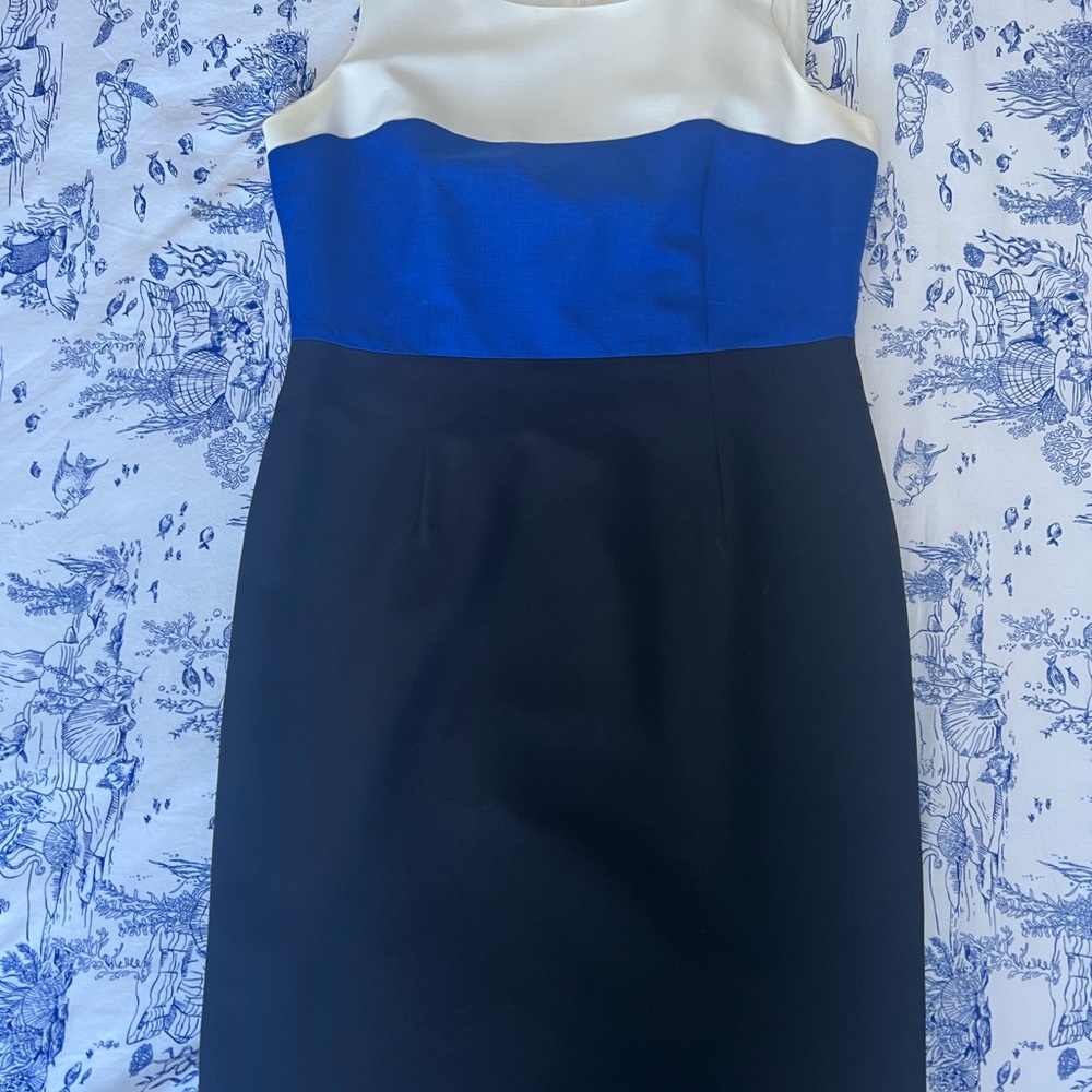 Evan Picone Professional Blue and Black Dress